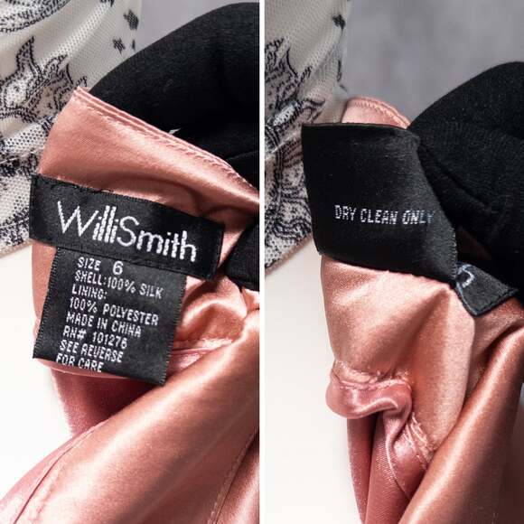 Vintage 100% silk satin midi skirt, rose pink, Size 6 - Picture 4 of 8